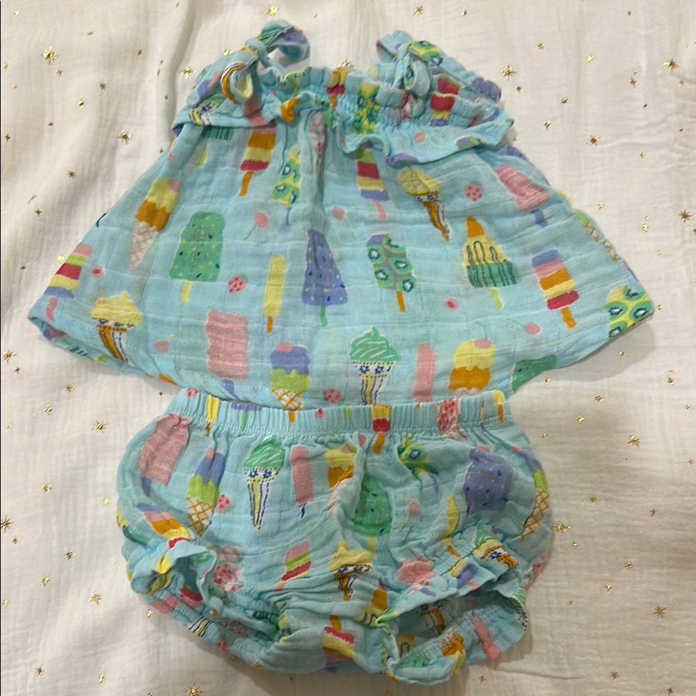 Ice Cream Print Kids Outfit